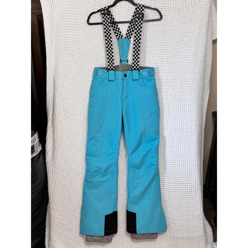 MSN Smaining XS Girls Ski Snow Snowboard Bib Overall‎ Pants Checkered Straps